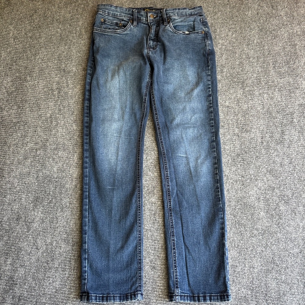 Urban Star Mens Relaxed Fit Straight Leg Blue Stretch Denim Jeans 32x30